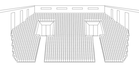 interior of cinema hall plan vector