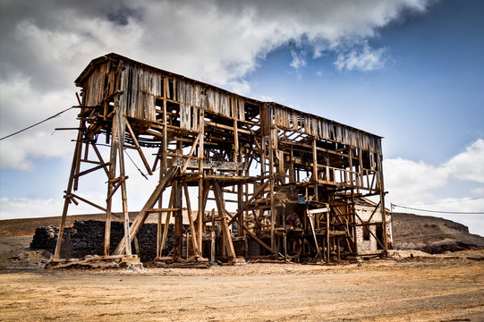 A derelict mining cabin on the Cape Verde Islands.