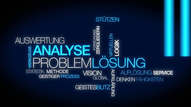 Analyse Problemlösung tag cloud Auswertung und Lösung video