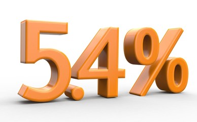 5.4 % 3d Schrift orange