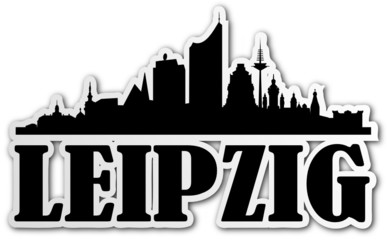 Fototapeta premium Leipzig Skyline Aufkleber