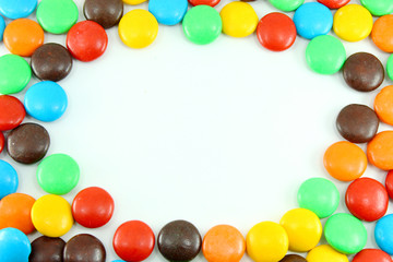 Colorful candy template in isolate white