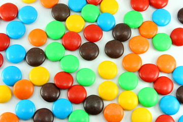 Colorful candy in isolate white