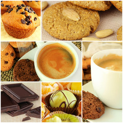 Collage of coffee and sweets