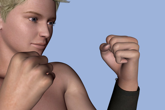 RAGAZZO CHE COMBATTE - 3D
