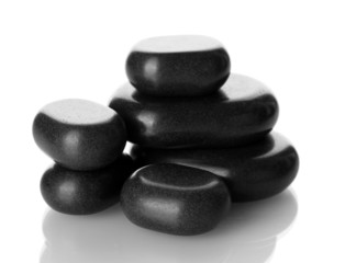 Spa stones isolated on white