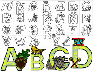 abc alphabet letters design background
