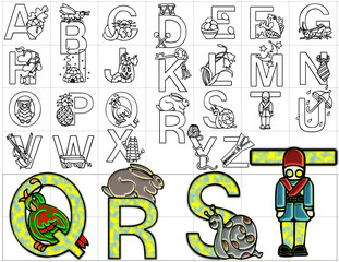 abc alphabet letters design background