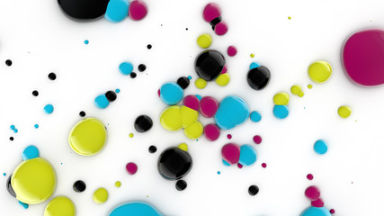 Printing ink drops