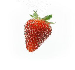 Strawberry in water