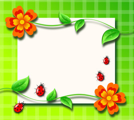 blumenkarte grün orange