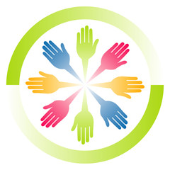 Neon hand design vector.