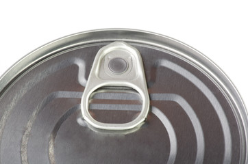 Ribbed aluminum can.