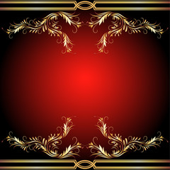 Background with golden ornamen