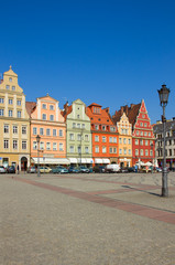 old houses on plac Solny, Wroclaw, Poland