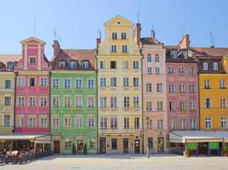 market square in old town of Wroclaw, Poland