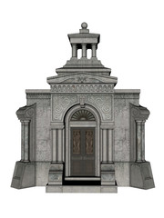 Vault in 3d over a white background.