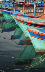 Boote im Hafen von Alanxa, Türkei