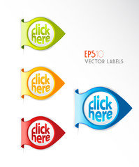 Set of colorful labels.
