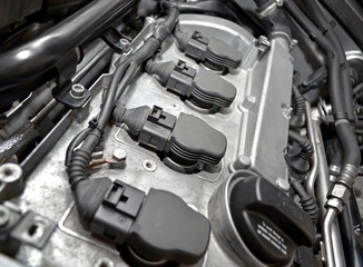 Car engine close up