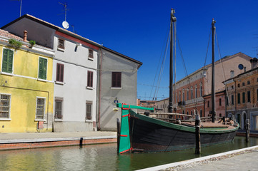 View of Comacchio, Ferrara, Emilia Romagna, Italy