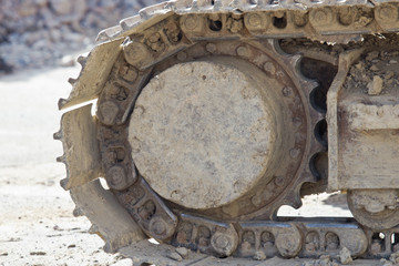 excavator closeup