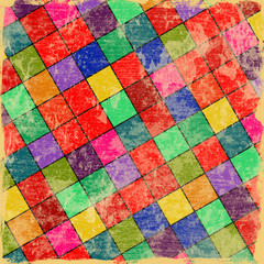 worn out background with squares