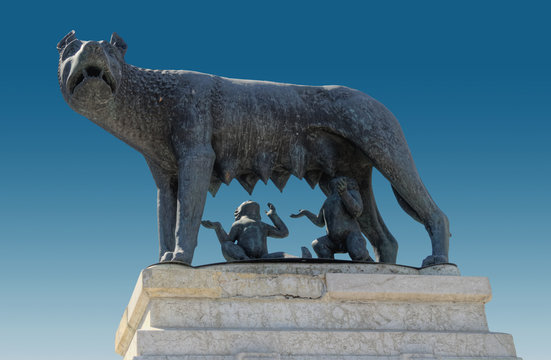 Wolf With Romulus And Remus