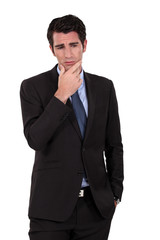 A thoughtful businessman.