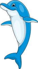 Fototapeta premium Funny dolphin cartoon