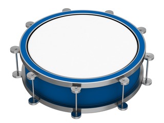 A red drum isolated on a white background