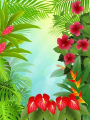 Obraz premium tropical forest background