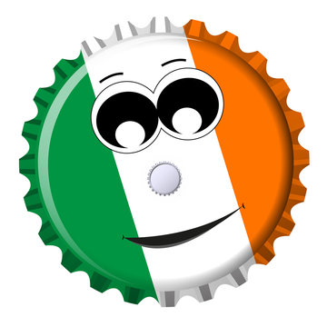 Irland Kronkorken Smiley