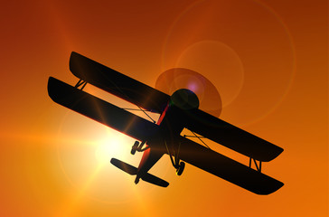 historische Flugzeuge: Doppeldecker © bluedesign