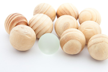 Different glass ball.