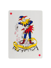 Old playing card (joker)