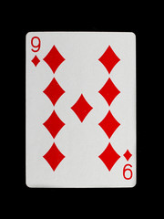 Old playing card (nine)