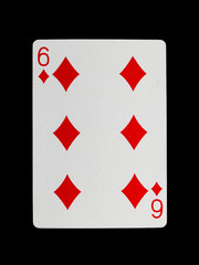 Old playing card (six)