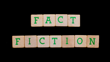 Letters on old wooden blocks (fact, fiction)