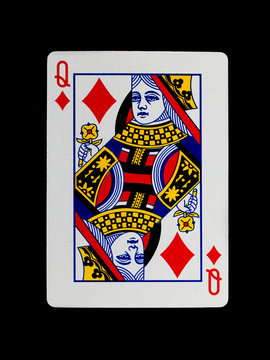 Old playing card (queen)