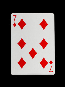 Old playing card (seven)