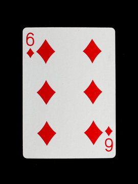 Old playing card (six)