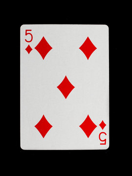 Old playing card (five)