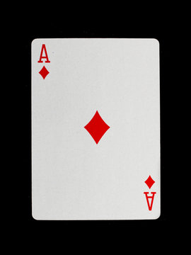 Old playing card (ace)