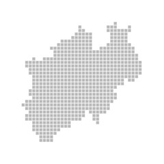 Fototapeta na wymiar Pixel Map - Nadrenia Północna-Westfalia