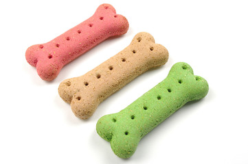 coloured dog biscuits