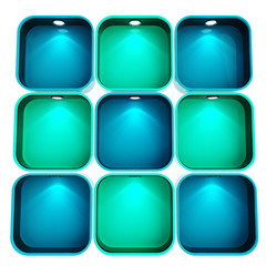 Shop window copyspace showcase isolated