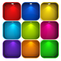 Shop window copyspace showcase isolated