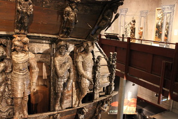 Detail of Vasa museum, Vasa muset in Stockholm © ymorin