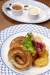 sausages and potatoes